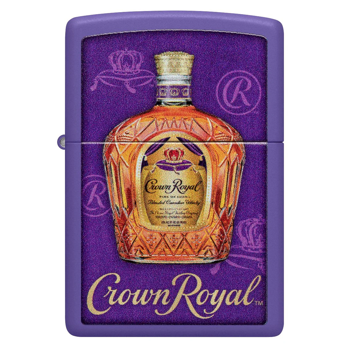 Zippo Lighter: Crown Royal Bottle - Purple Matte 48749 - Image 2