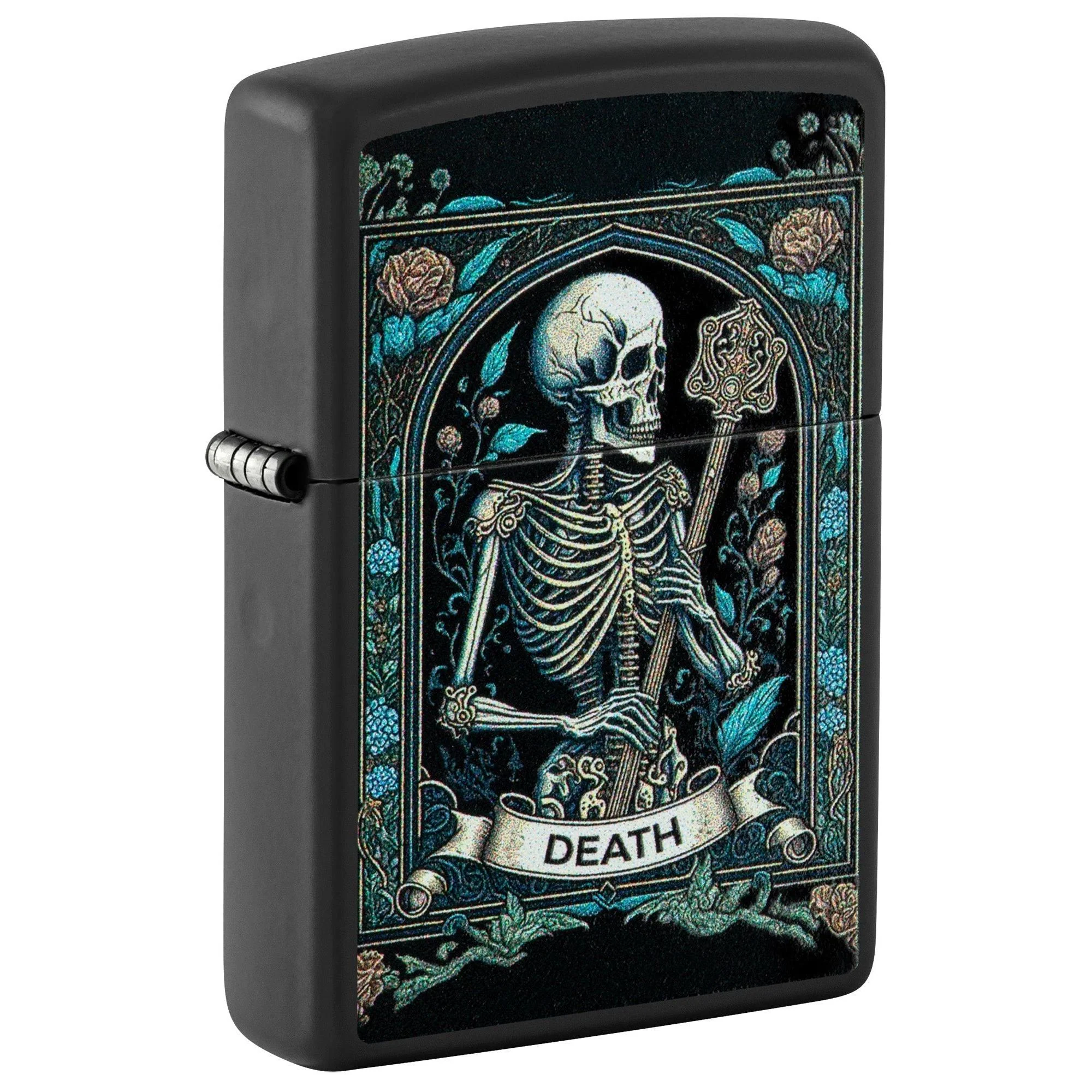 Zippo Lighter: Death Tarot Card - Black Matte 81572