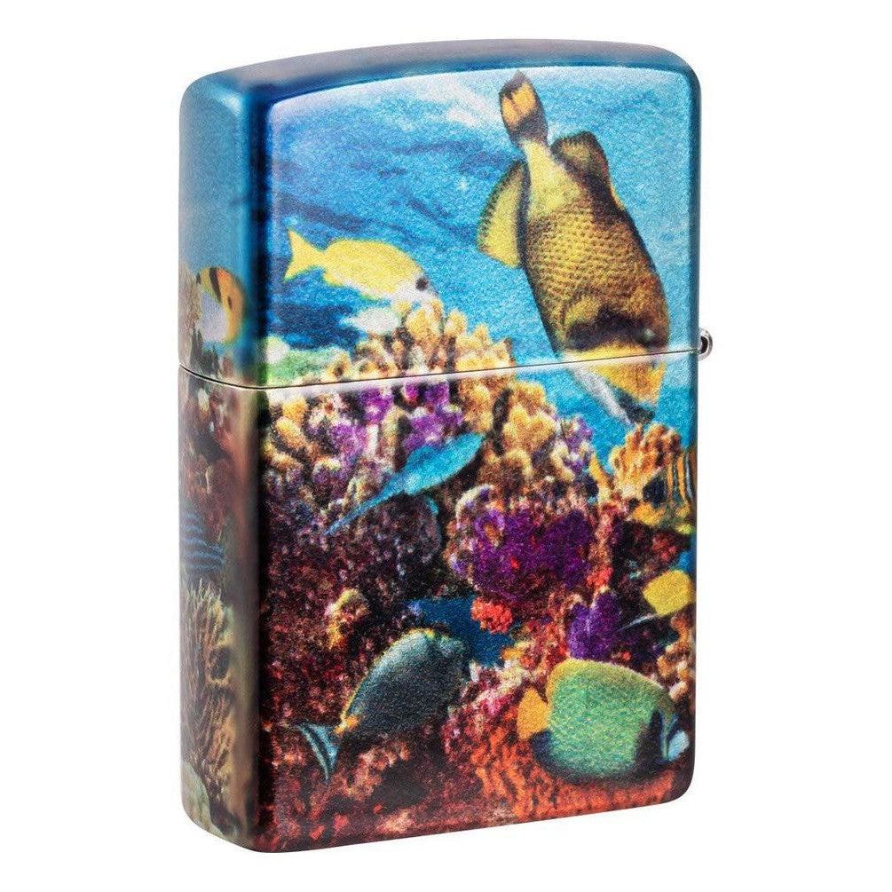 Zippo Lighter: Deep Sea Design, 540 Fusion - 540 Tumbled Chrome 48780 - Image 2