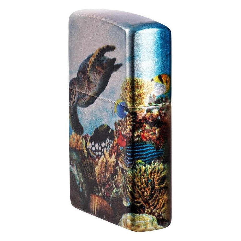Zippo Lighter: Deep Sea Design, 540 Fusion - 540 Tumbled Chrome 48780 - Image 3