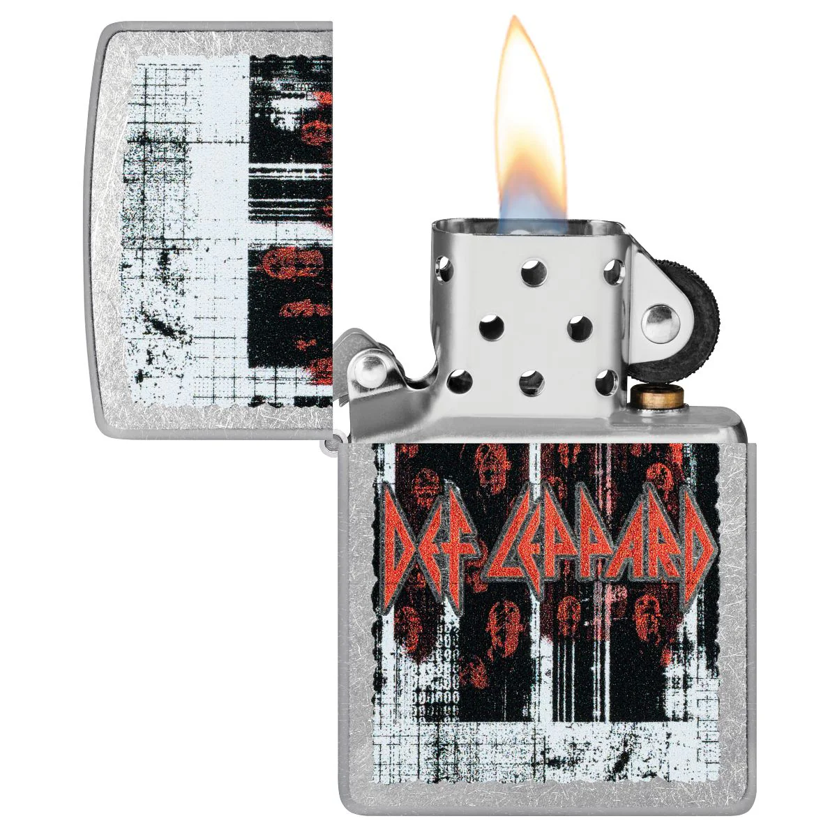 Zippo Lighter: Def Leppard Logo - Street Chrome 46742 - Image 3