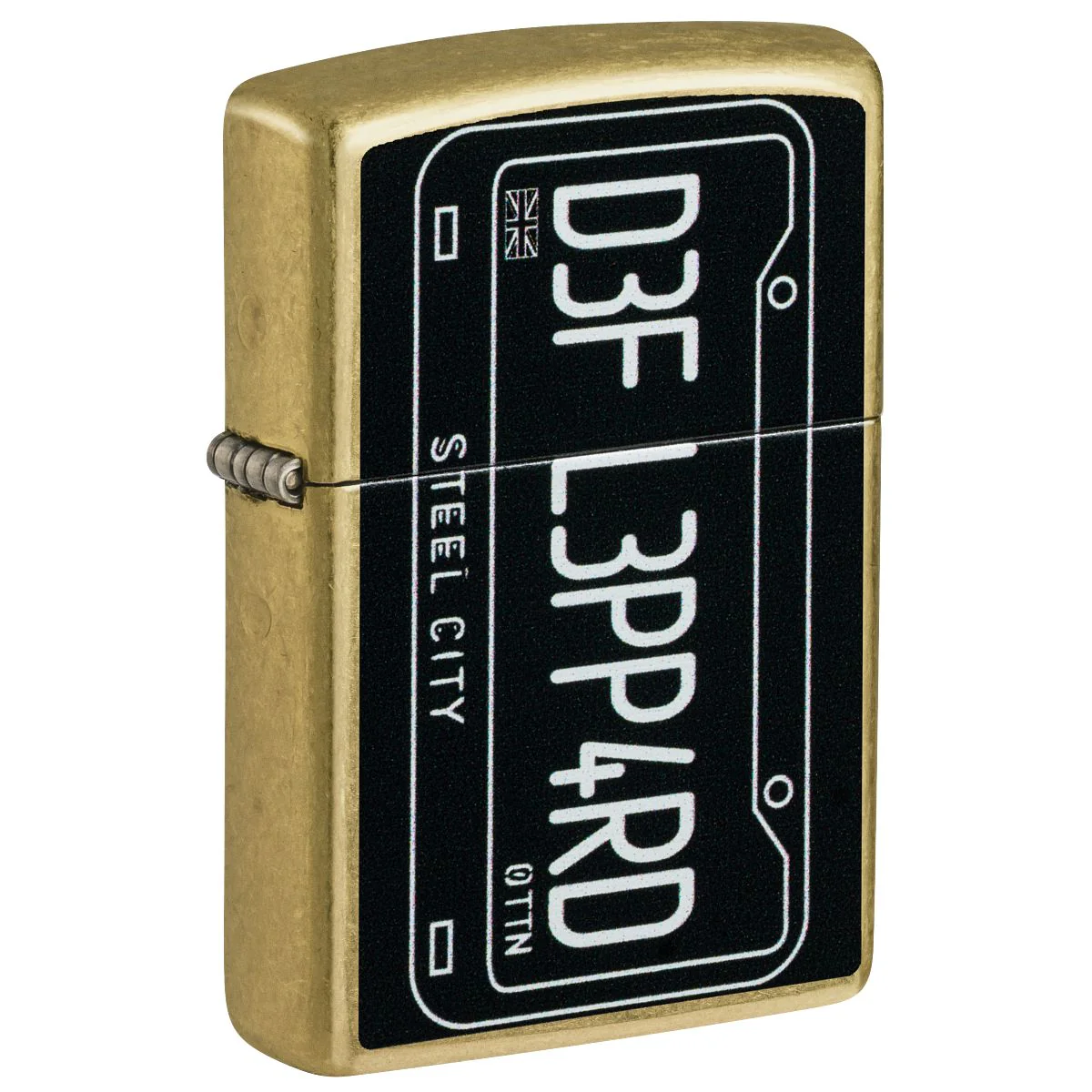 Zippo Lighter: Def Leppard, Steel City - Street Brass 47223
