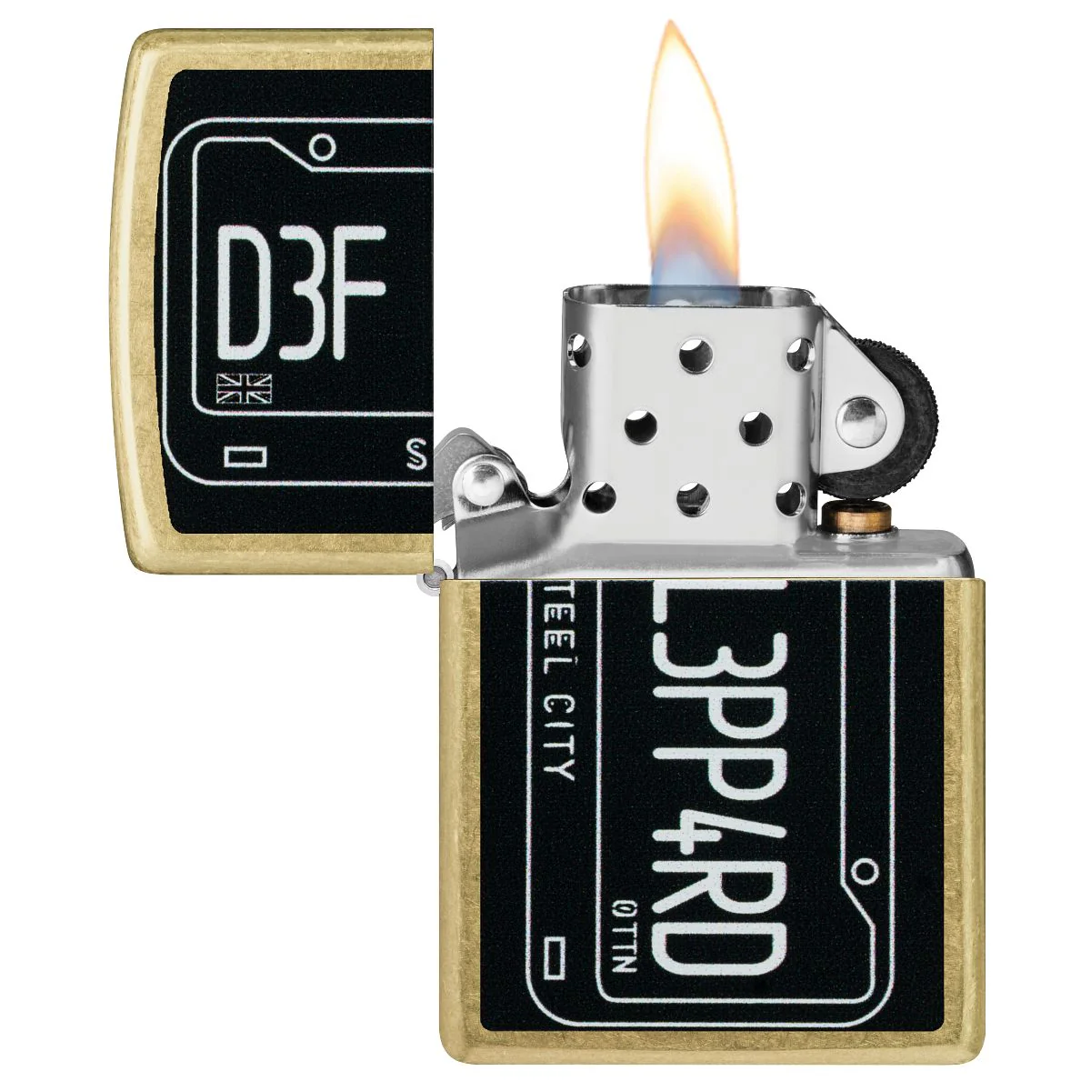 Zippo Lighter: Def Leppard, Steel City - Street Brass 47223 - Image 3
