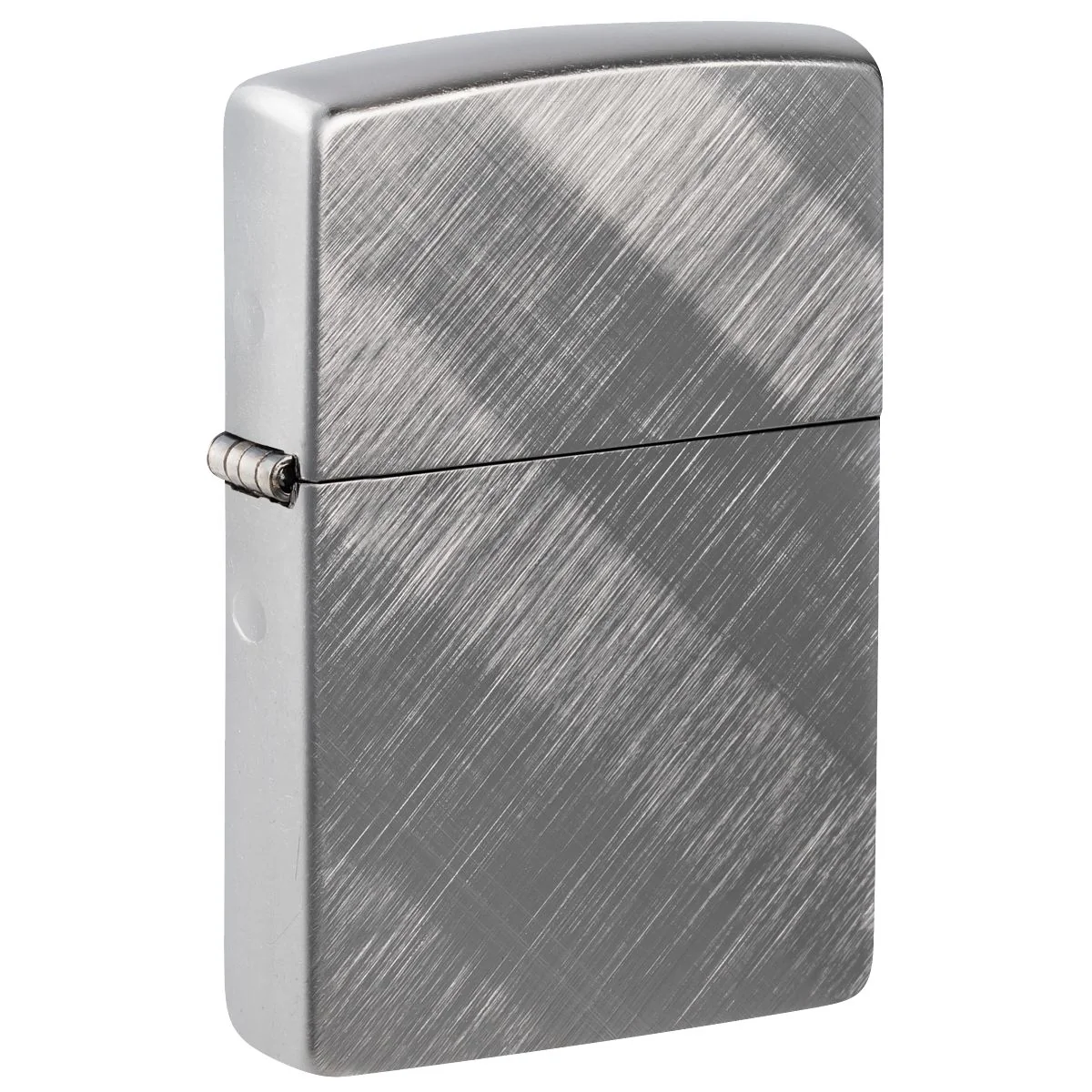 Zippo Lighter: Diagonal Weave - Brushed Chrome 28182