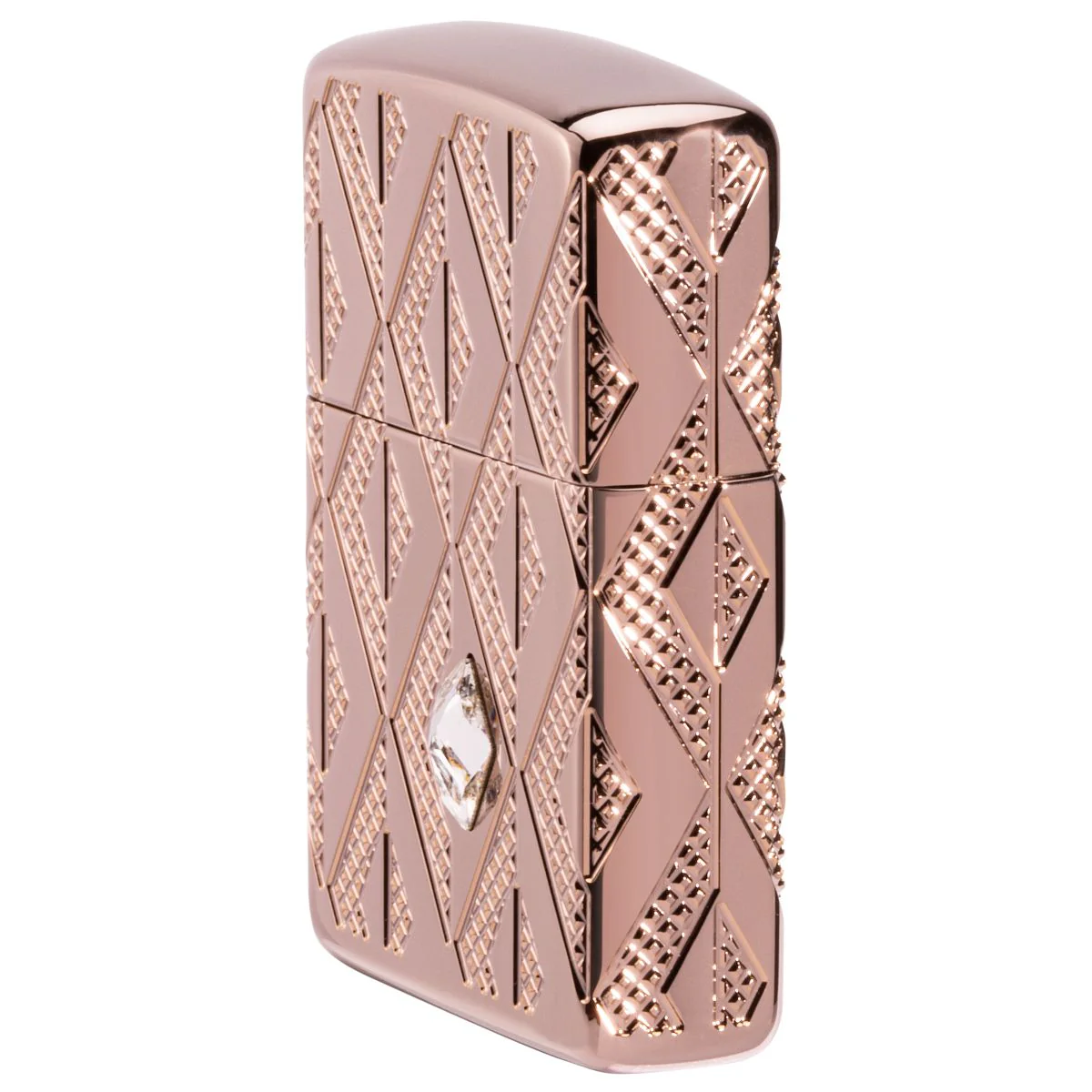 Zippo Lighter: Diamond Pattern, MultiCut Armor - Rose Gold 49702 - Image 3