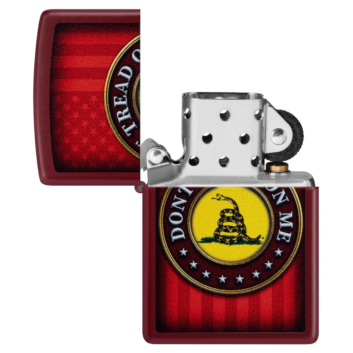 Zippo Lighter: Don't Tread on Me  - Merlot 46419 - Image 4