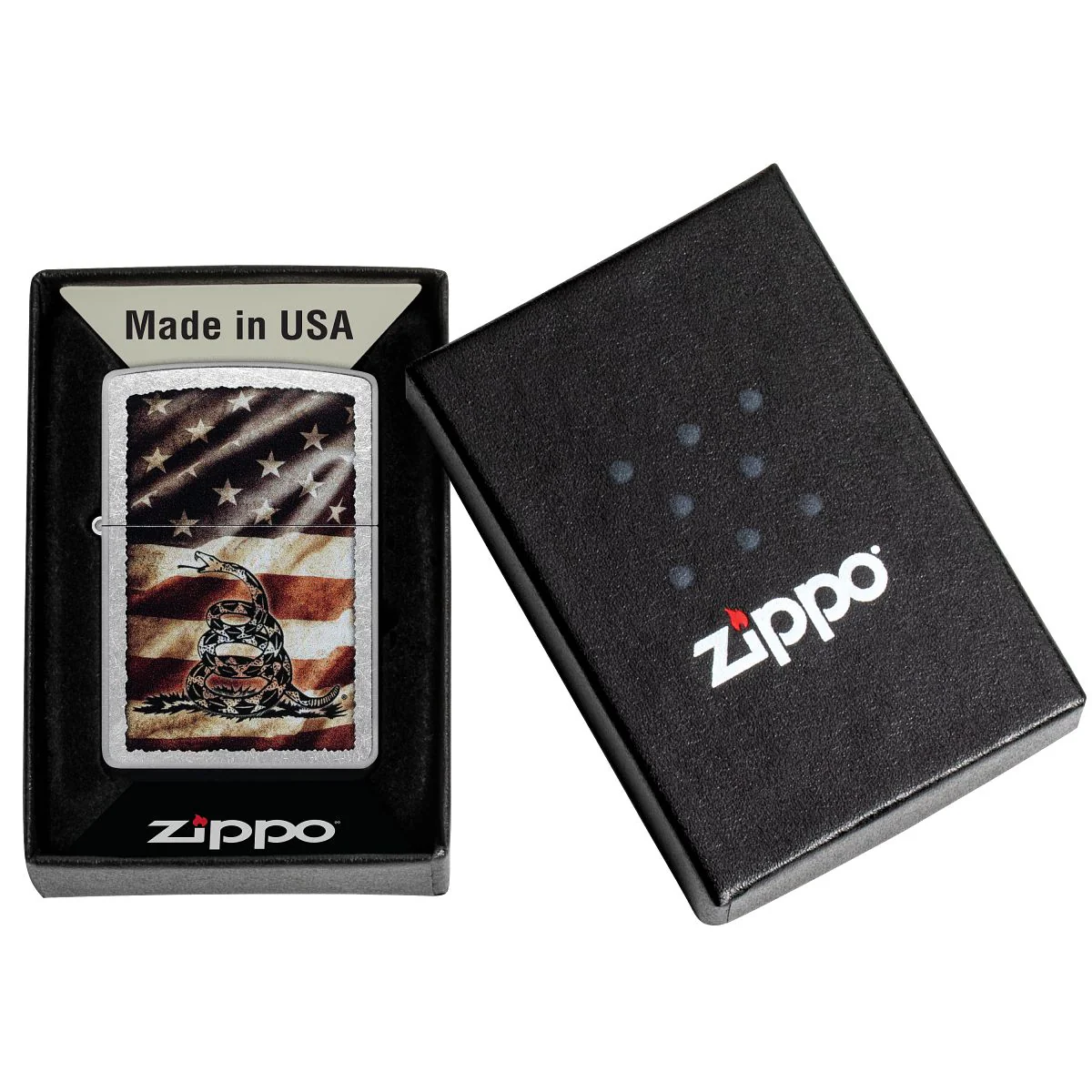 Zippo Lighter: Don't Tread on Me - Street Chrome 46417 - Image 6