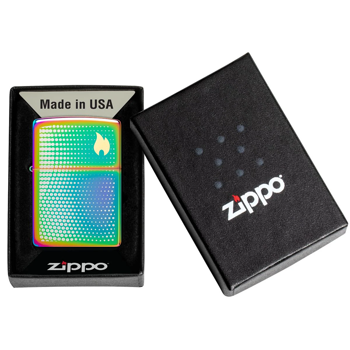 Zippo Lighter: Dot Matrix Design, Engraved - Multi-Color 46569 - Image 6