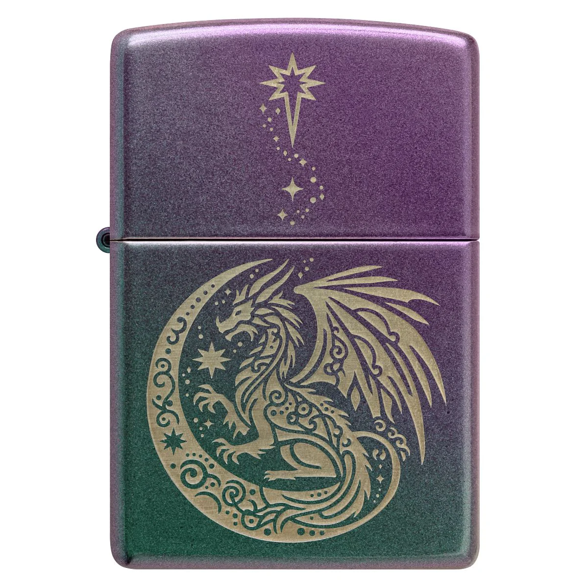 Zippo Lighter: Dragon Fantasy Design, Engraved - Iridescent 47151 - Image 2