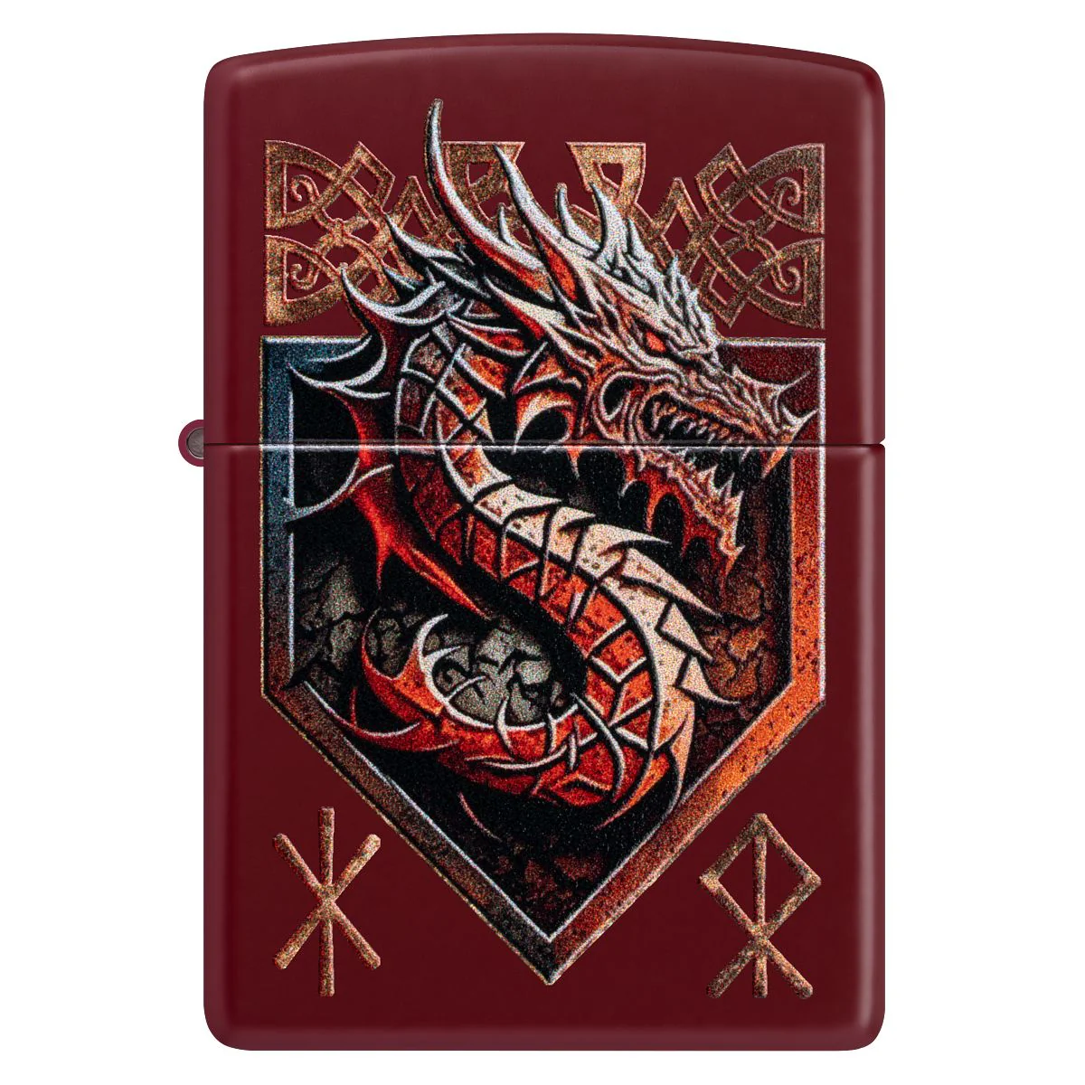 Zippo Lighter: Dragon Shield - Merlot 47136 - Image 2