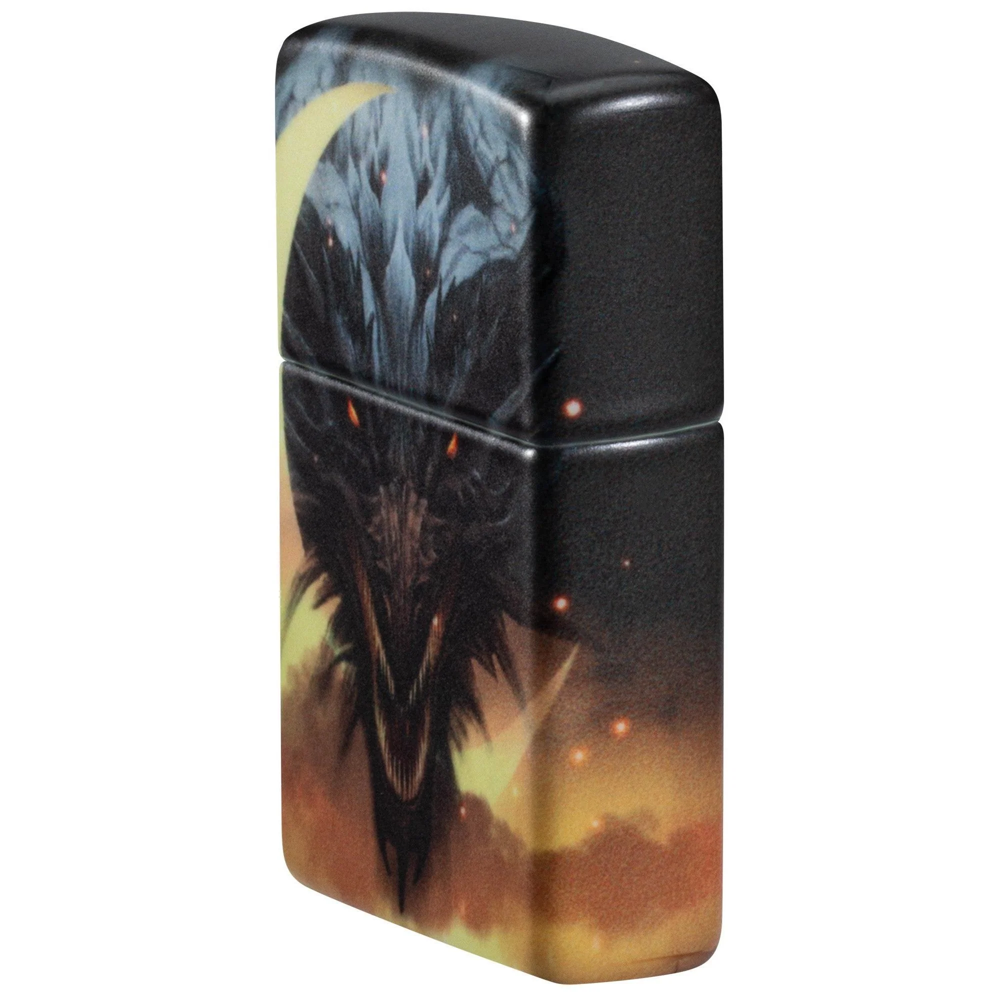 Zippo Lighter: Dragon with Moon - Glow-in-the-Dark Green 48934 - Image 3
