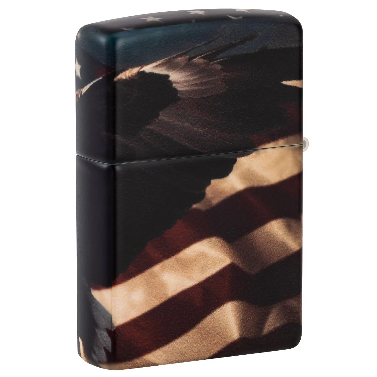 Zippo Lighter: Eagle with American Flag - 540 Color 46383 - Image 2