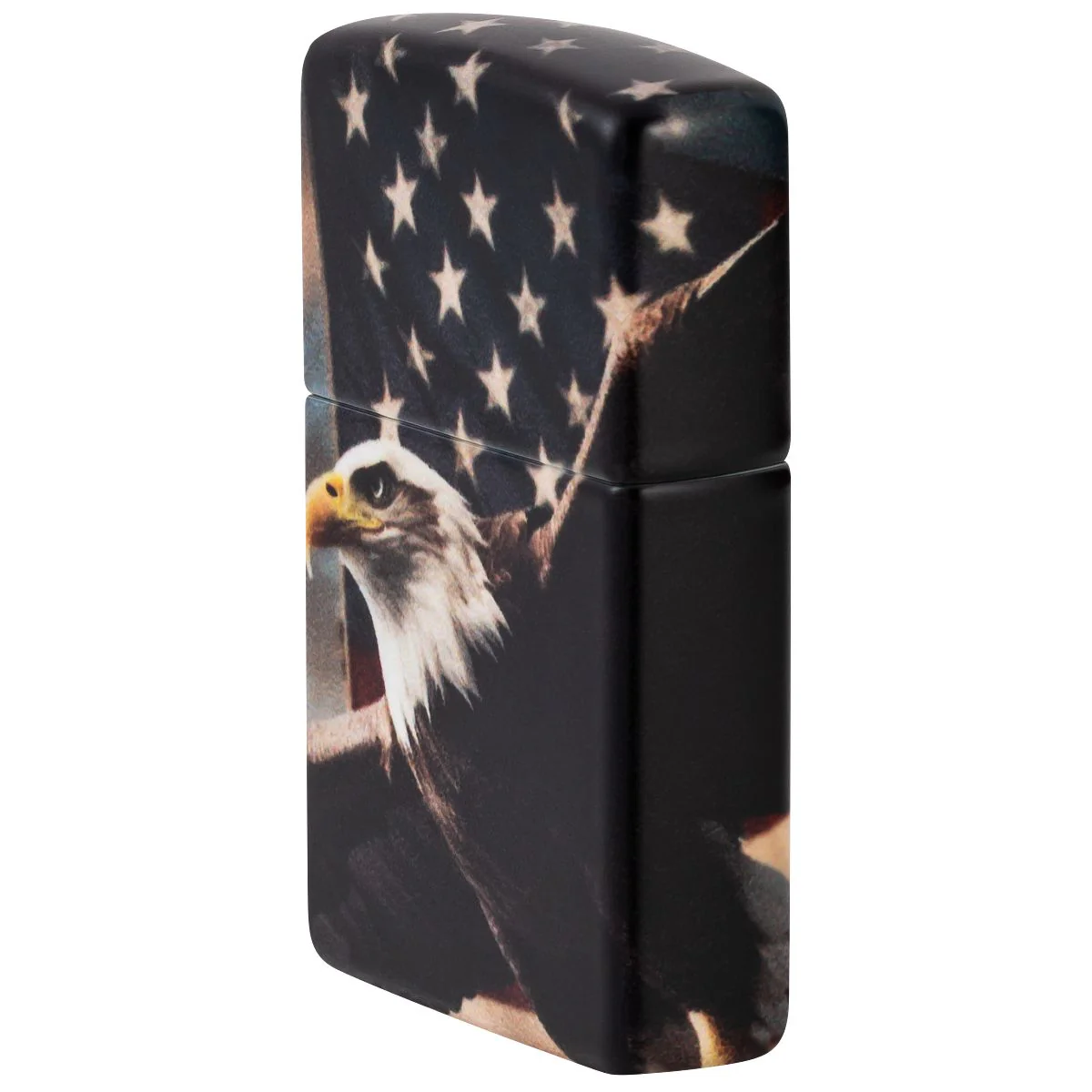 Zippo Lighter: Eagle with American Flag - 540 Color 46383 - Image 3