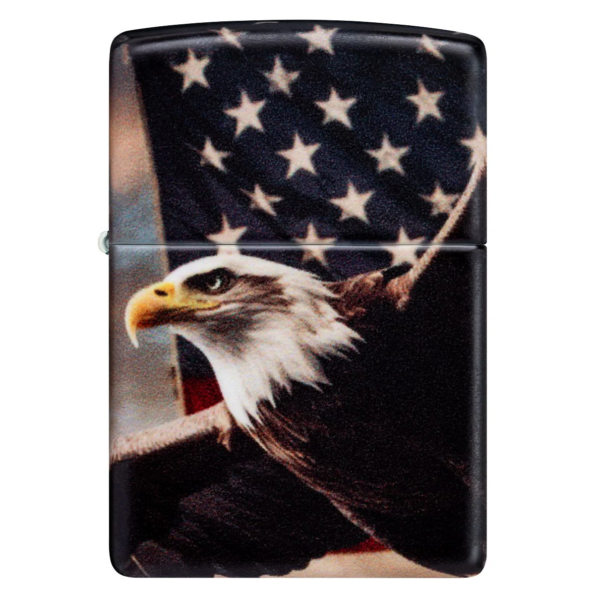 Zippo Lighter: Eagle with American Flag - 540 Color 46383 - Image 5