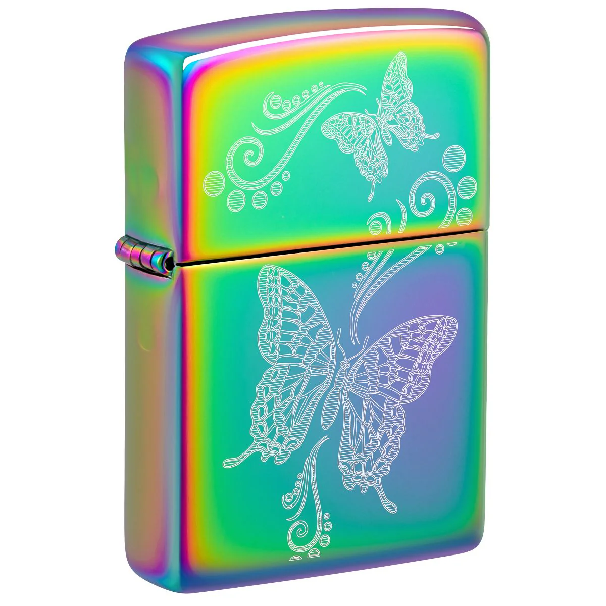 Zippo Lighter: Engraved Butterflies - Multi-Color 46125