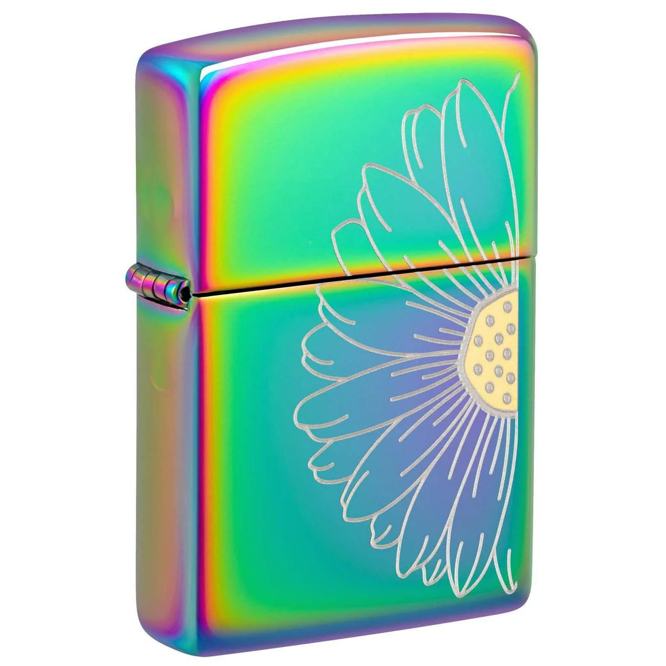 Zippo Lighter: Engraved Daisy Flower - Multi Color 48668