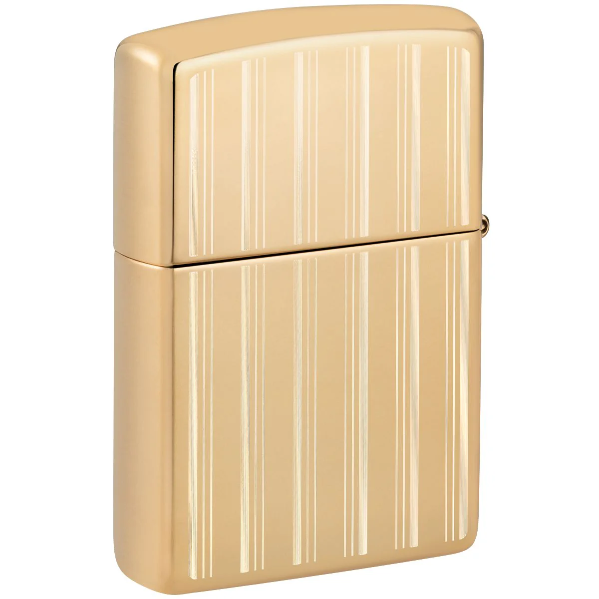 Zippo Lighter: Engraved Lines - High Polish Brass 46011 - Image 2