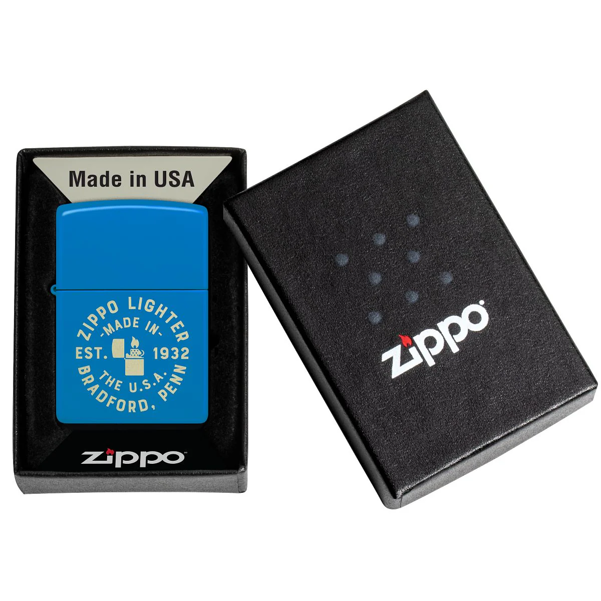 Zippo Lighter: Engraved Zippo Seal - Sky Blue Matte 46173 - Image 6