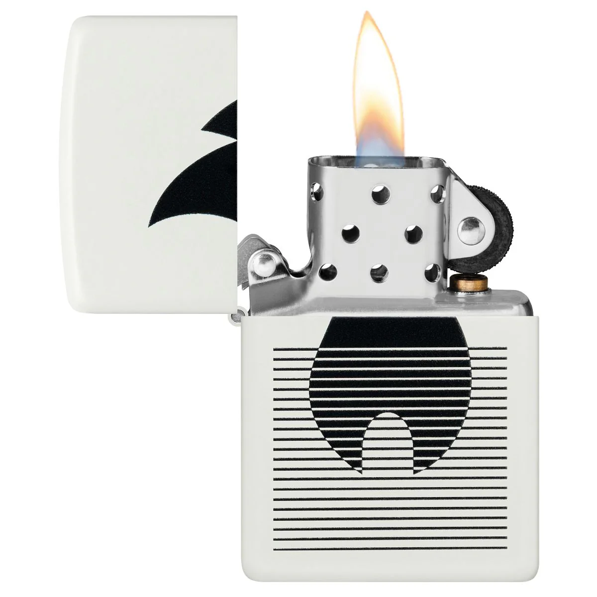 Zippo Lighter: Flame Gradient Design - White Matte 46485 - Image 3