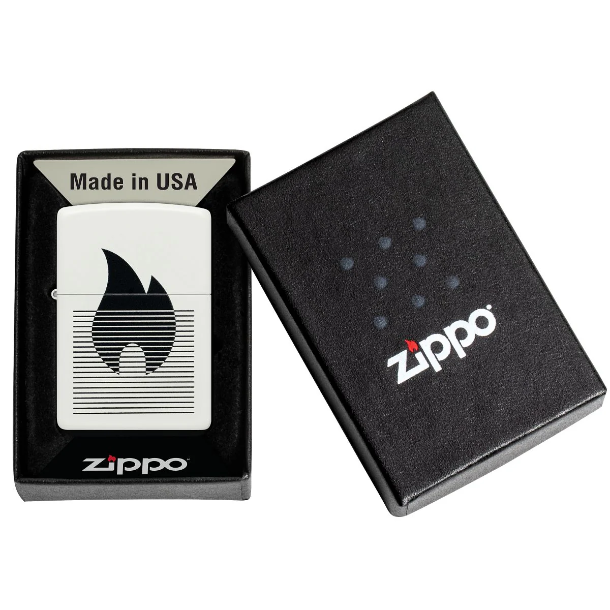 Zippo Lighter: Flame Gradient Design - White Matte 46485 - Image 6