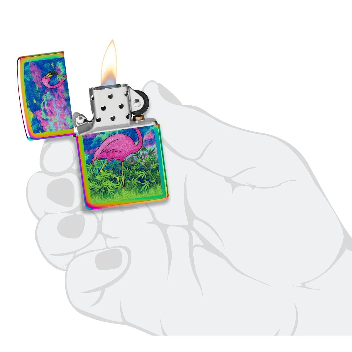 Zippo Lighter: Flamingo Fields - Multi-Color 46827 - Image 5