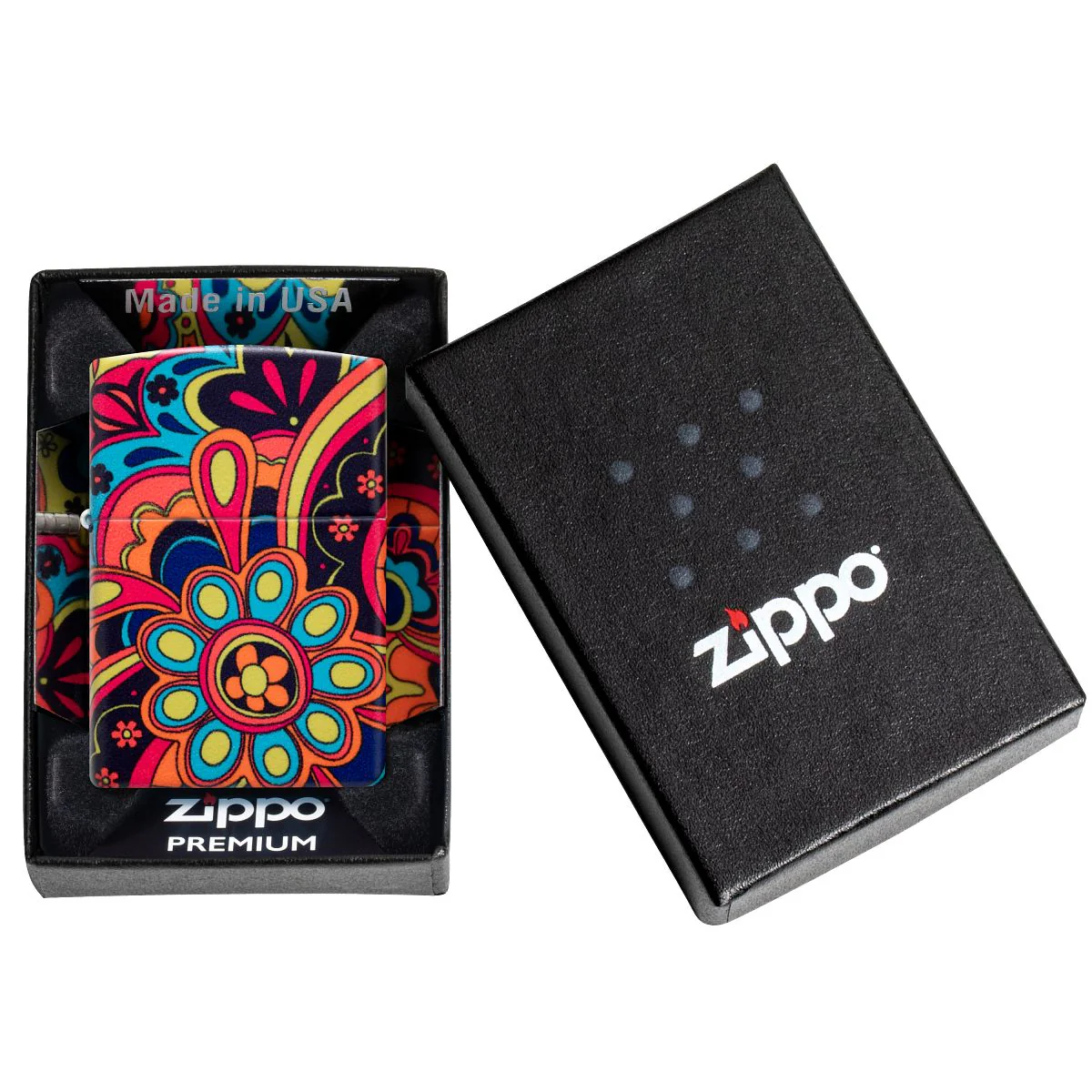 Zippo Lighter: Flower Power - 540 Color 46128 - Image 10