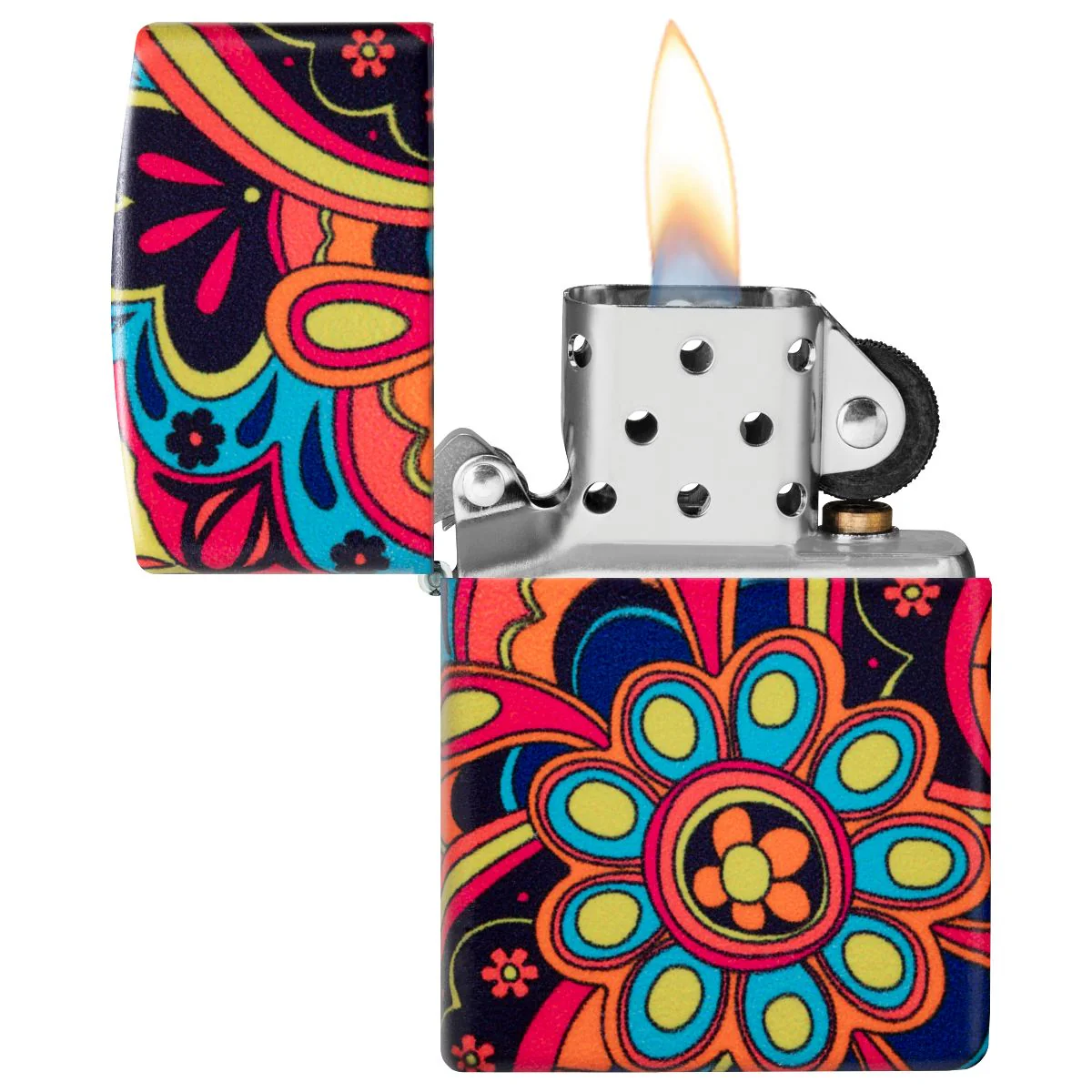 Zippo Lighter: Flower Power - 540 Color 46128 - Image 7