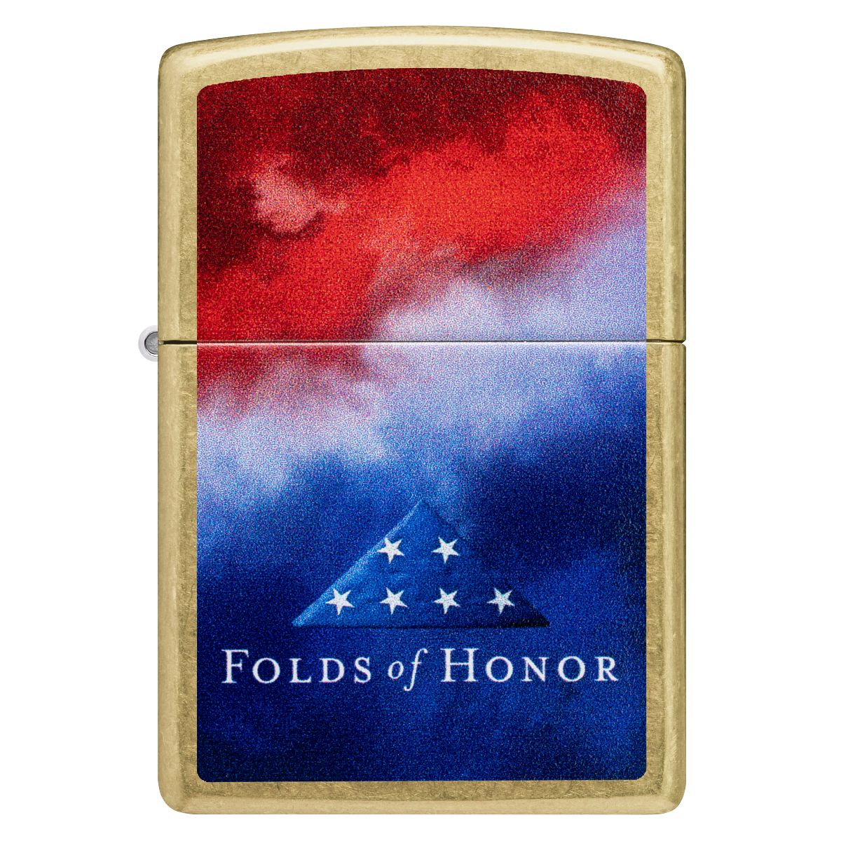 Zippo Lighter: Folds of Honor, Clouds Design - Street Brass 47095 - Image 2