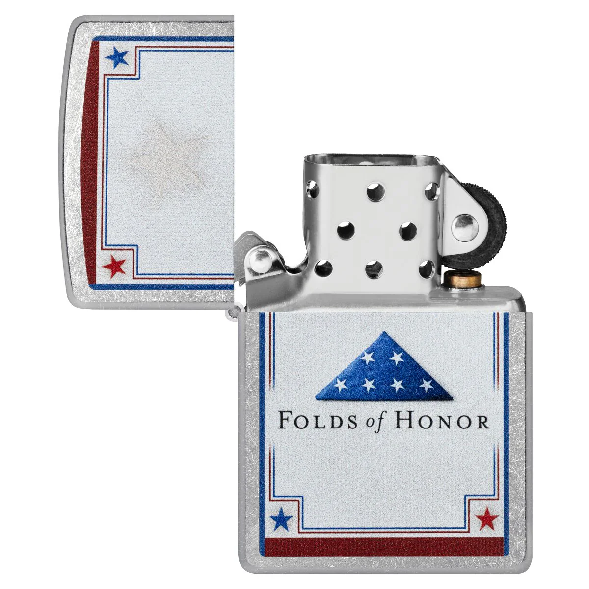 Zippo Lighter: Folds of Honor - Street Chrome 46768 - Image 4