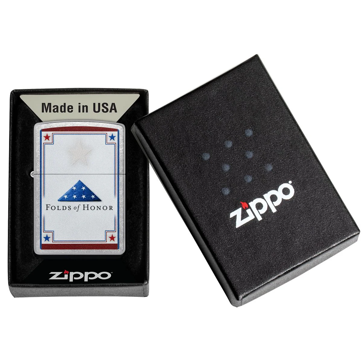 Zippo Lighter: Folds of Honor - Street Chrome 46768 - Image 6