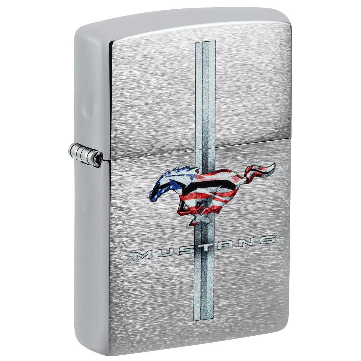 Zippo Lighter: Ford Mustang Design - Brushed Chrome 46791