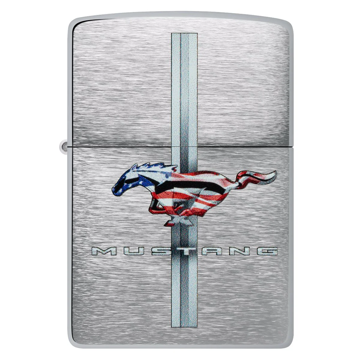 Zippo Lighter: Ford Mustang Design - Brushed Chrome 46791 - Image 2