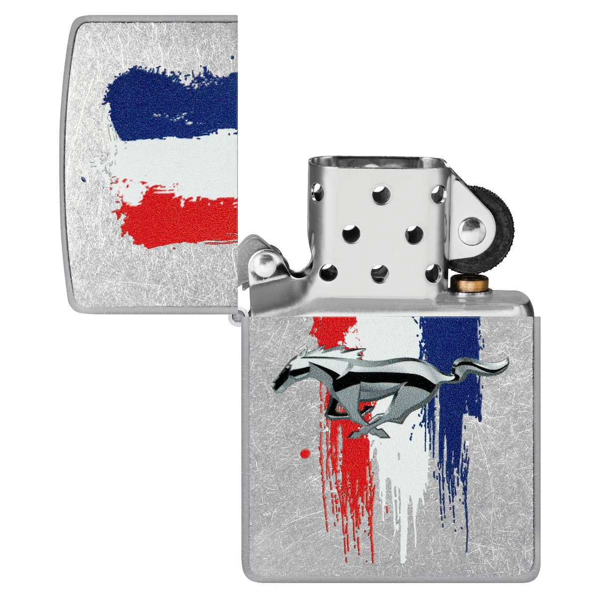 Zippo Lighter: Ford Mustang Logo - Street Chrome 46221 - Image 4
