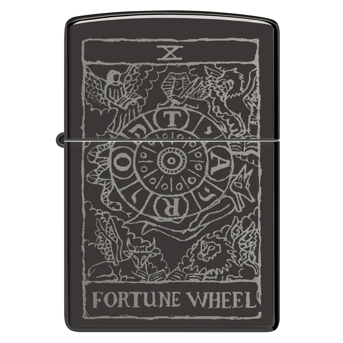 Zippo Lighter: Fortune Wheel - High Polish Black 46138 - Image 2