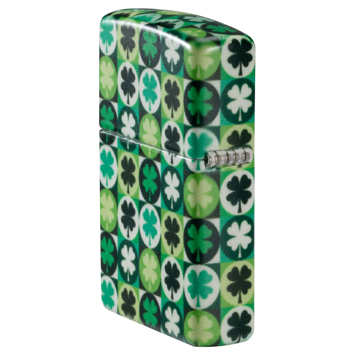 Zippo Lighter: Four-leaf Clovers - Glow-in-the-Dark Green 46015 - Image 4