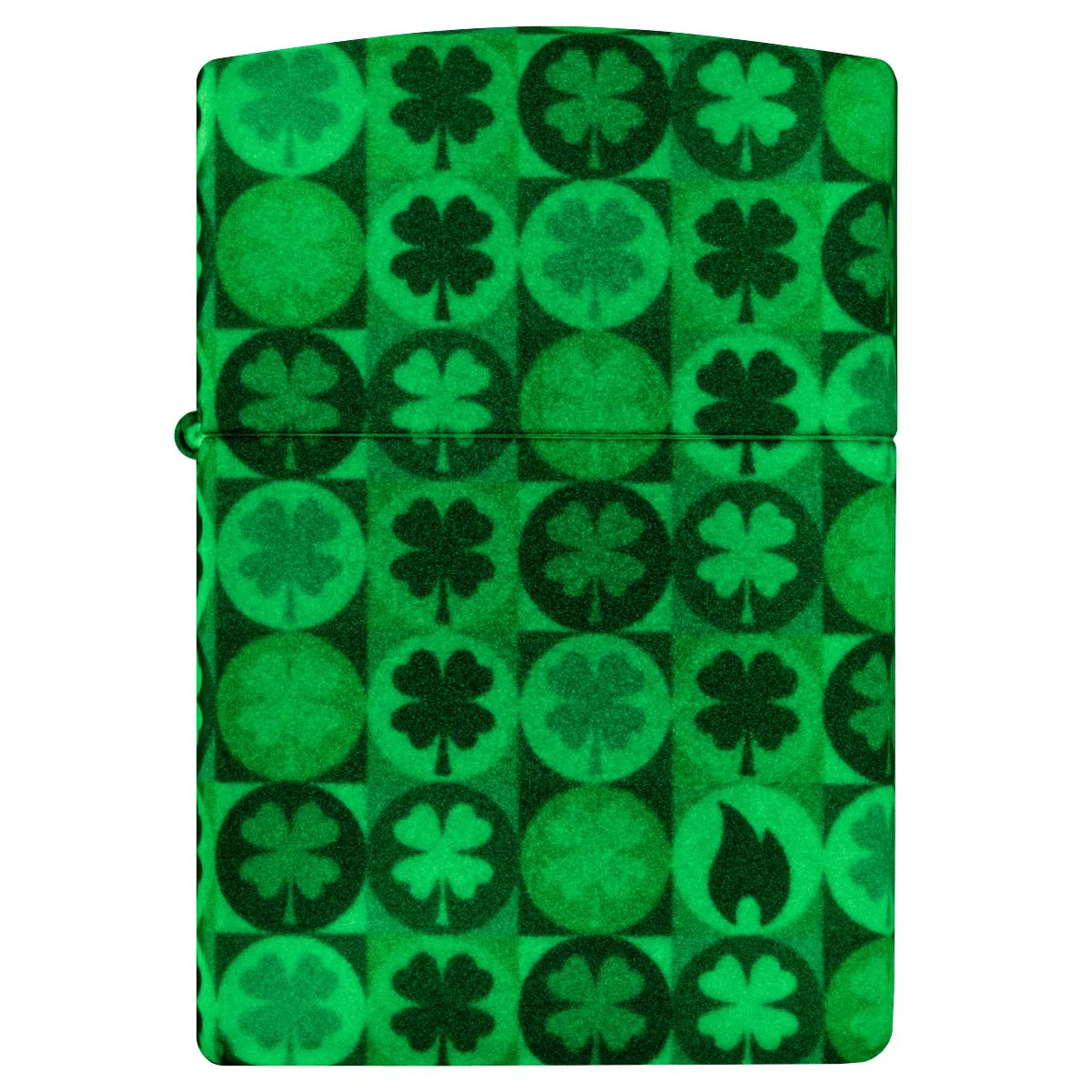 Zippo Lighter: Four-leaf Clovers - Glow-in-the-Dark Green 46015 - Image 6