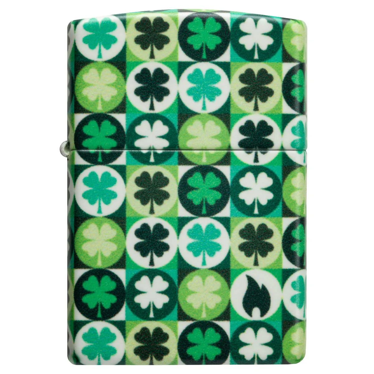 Zippo Lighter: Four-leaf Clovers - Glow-in-the-Dark Green 46015 - Image 7