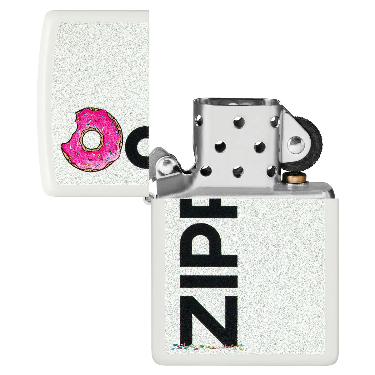 Zippo Lighter: Frosted Zippo Design - White Matte 46240 - Image 4