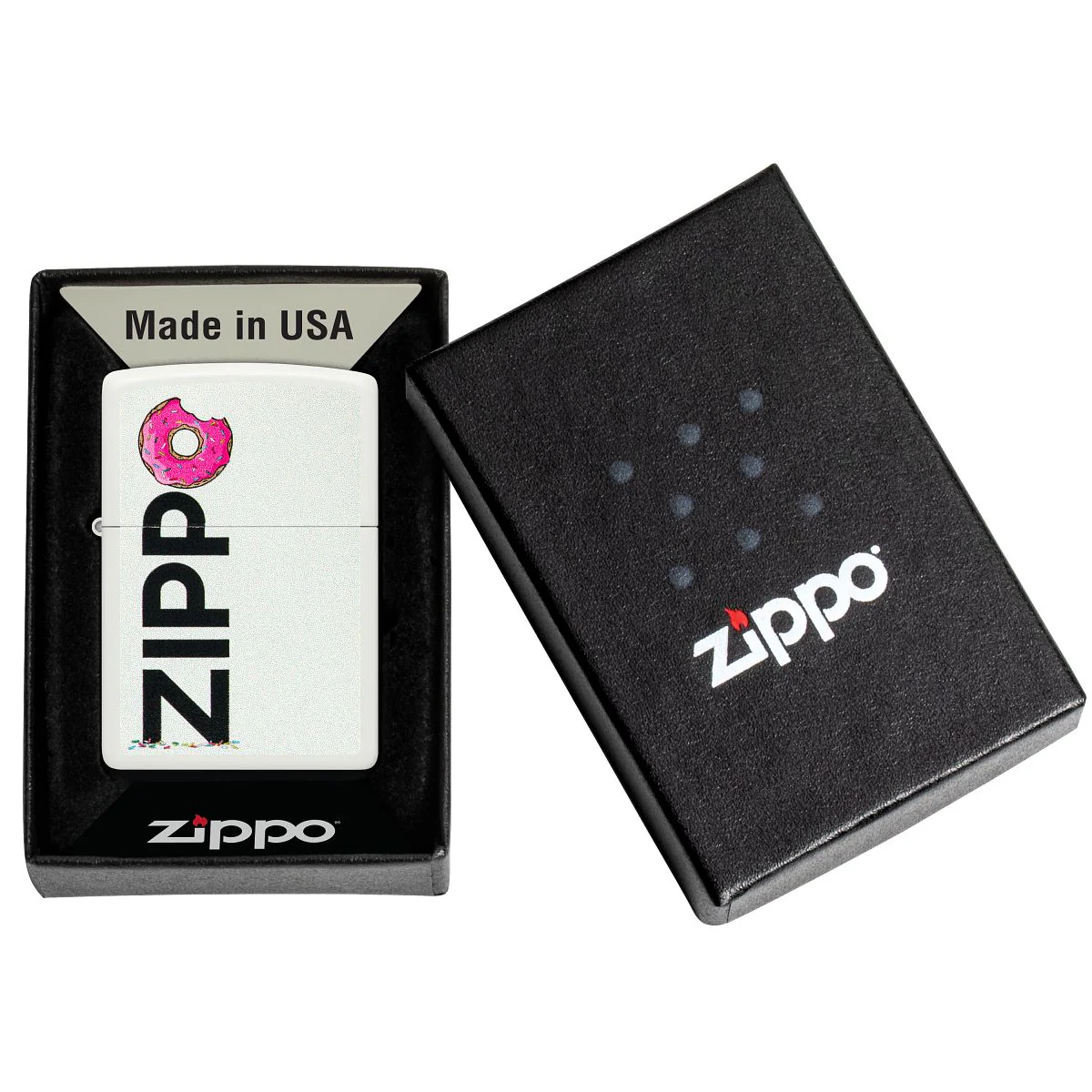 Zippo Lighter: Frosted Zippo Design - White Matte 46240 - Image 6
