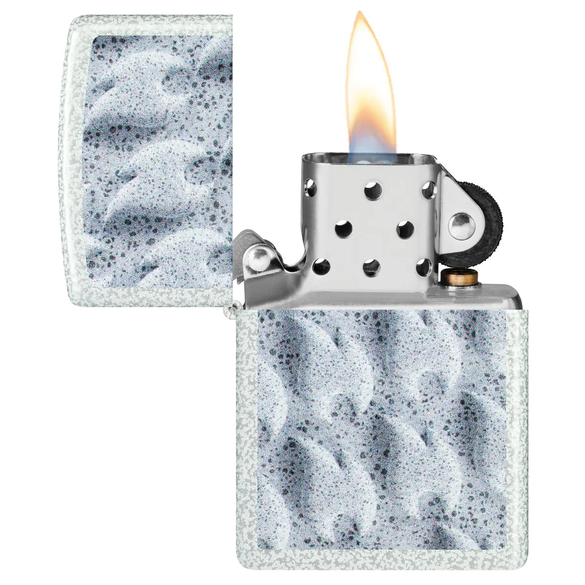 Zippo Lighter: Frozen Flames Design - Glacier 46599 - Image 3