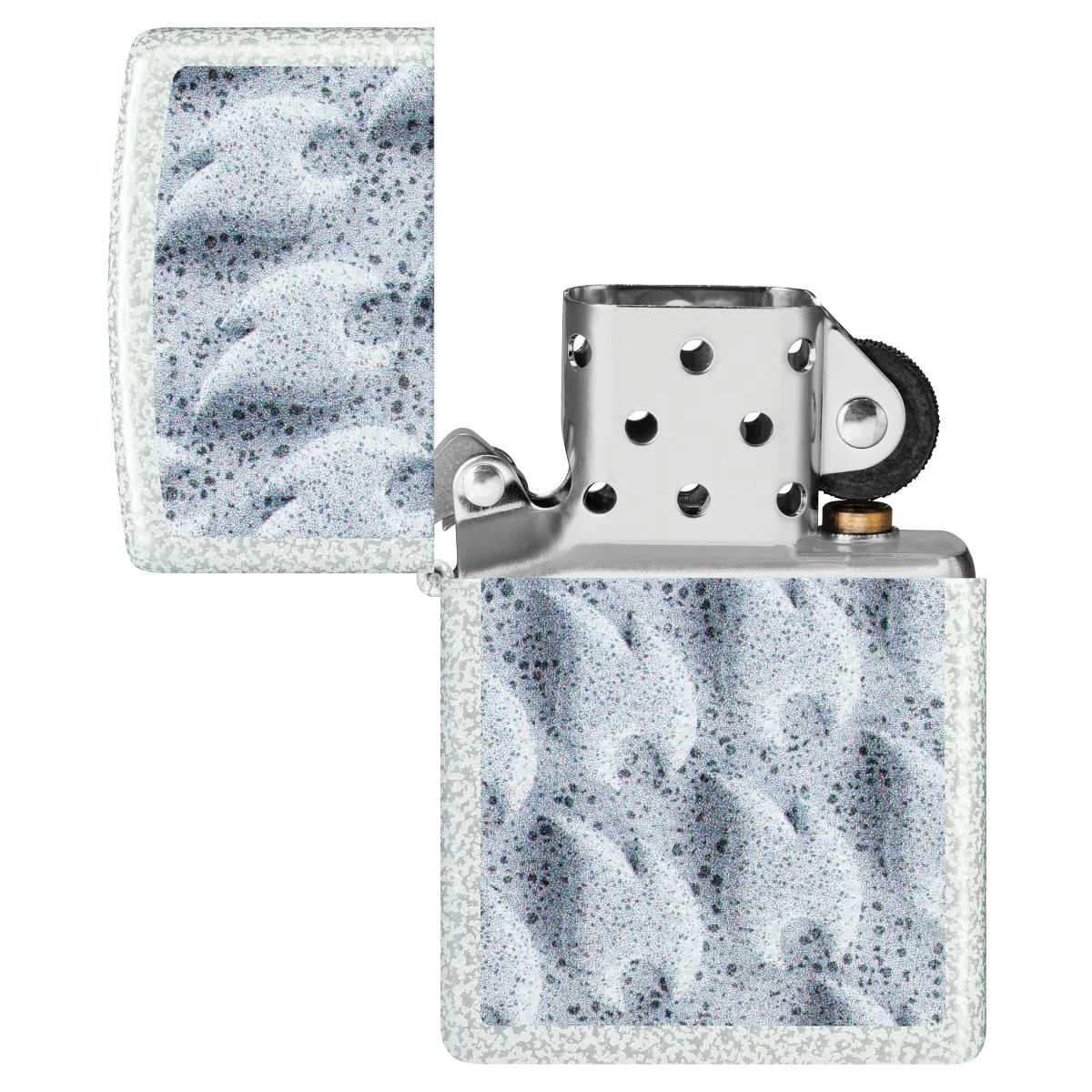Zippo Lighter: Frozen Flames Design - Glacier 46599 - Image 4