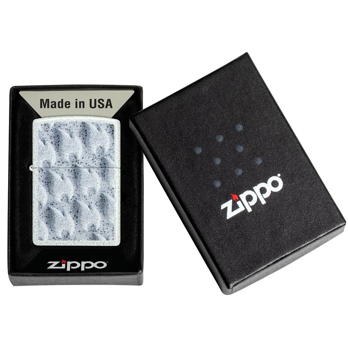 Zippo Lighter: Frozen Flames Design - Glacier 46599 - Image 6