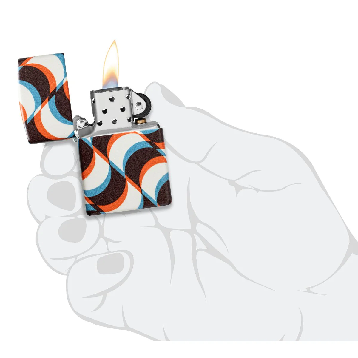 Zippo Lighter: Funky Pattern Design - 540 Color 46566 - Image 9