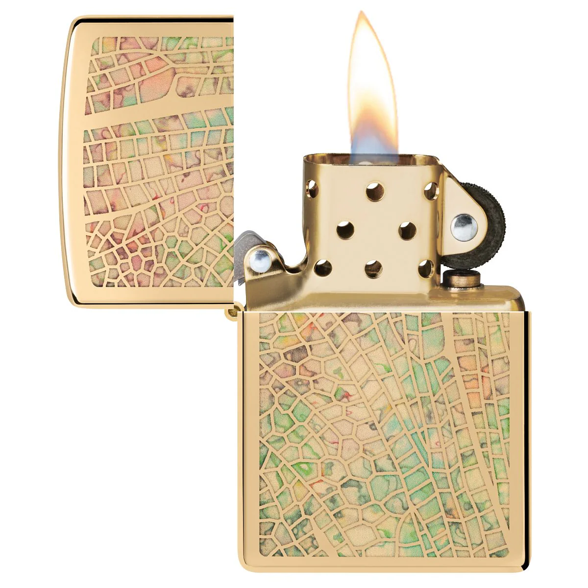 Zippo Lighter: Fusion Dragonfly Wing - High Polish Brass 46006 - Image 3