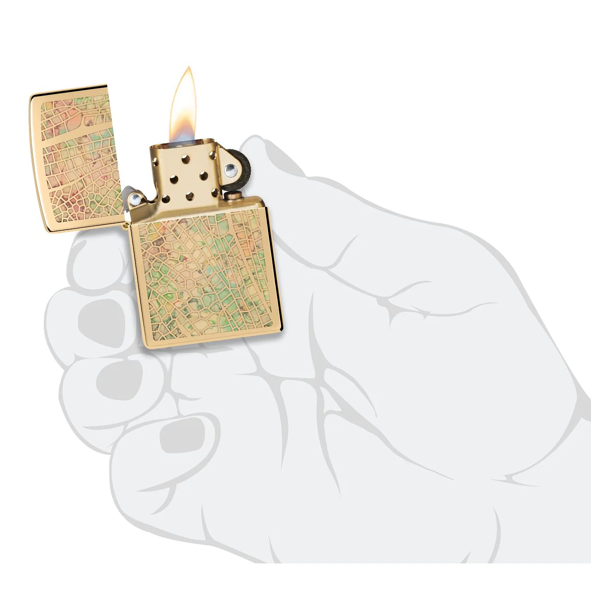 Zippo Lighter: Fusion Dragonfly Wing - High Polish Brass 46006 - Image 5