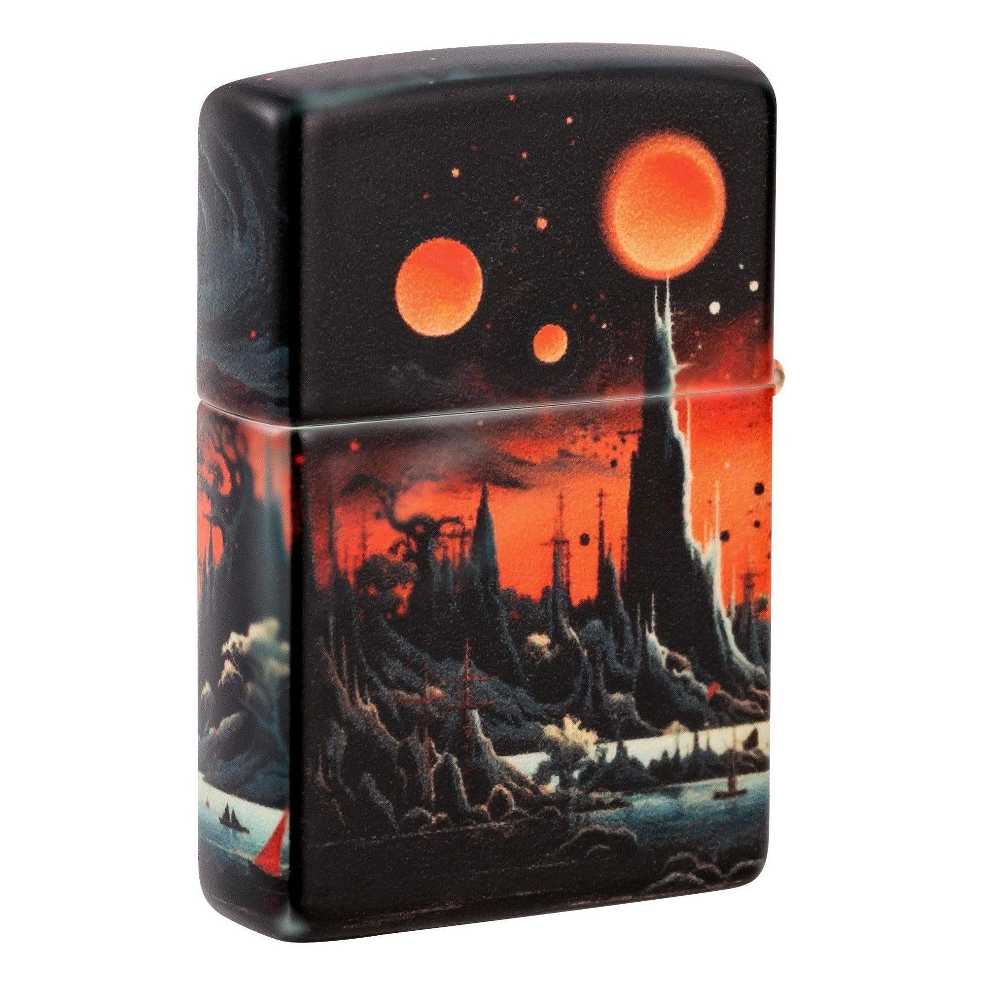 Zippo Lighter: Galactic Landscape Design - 540 Color 46254 - Image 2