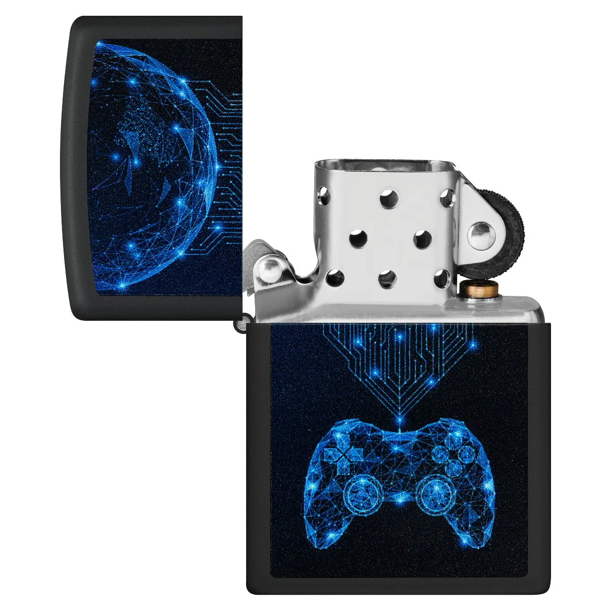Zippo Lighter: Gaming Design - Black Matte 48912 - Image 4