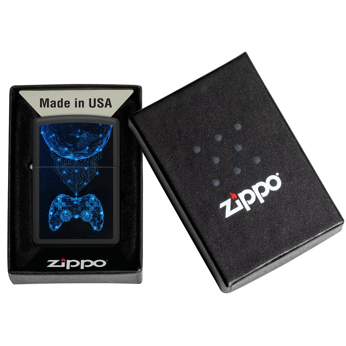 Zippo Lighter: Gaming Design - Black Matte 48912 - Image 6