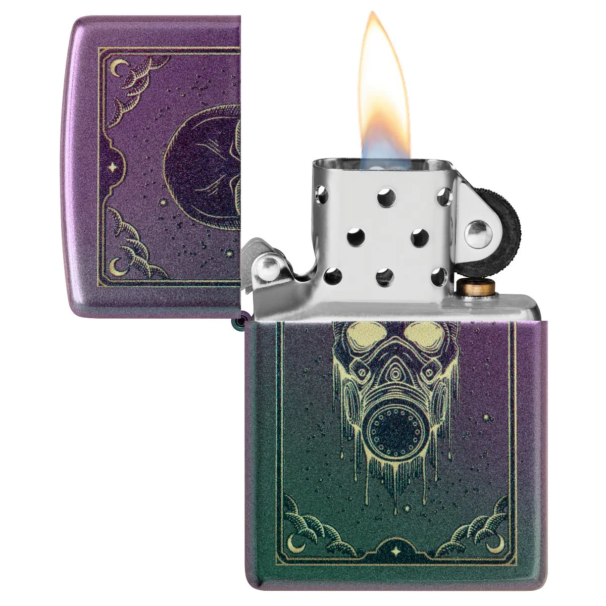 Zippo Lighter: Gas Mask Design - Iridescent 46953 - Image 3