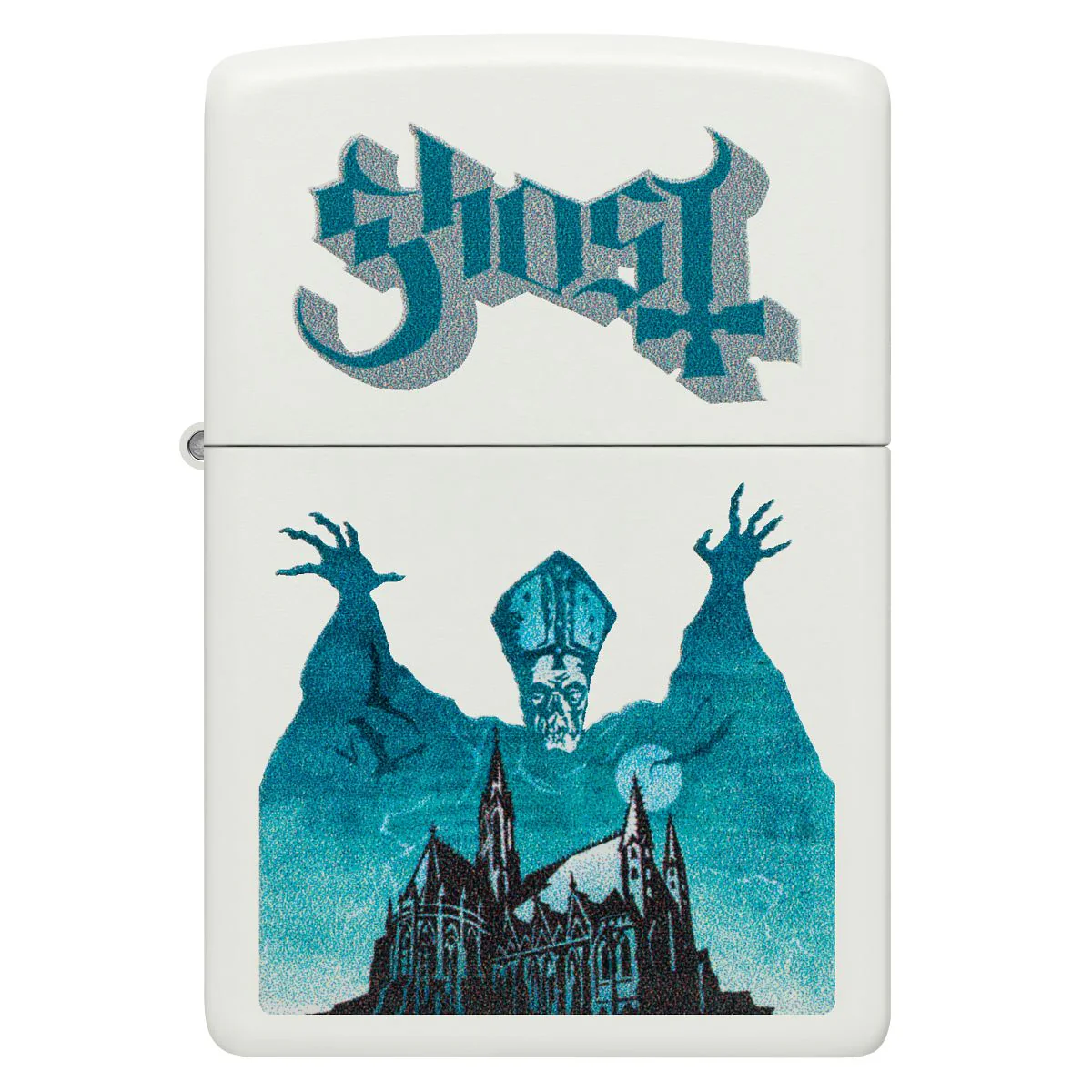Zippo Lighter: Ghost, Rock Band - White Matte 47246 - Image 2